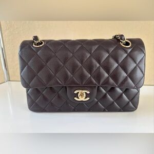 Chanel Dark Brown Quilted Shoulder Bag